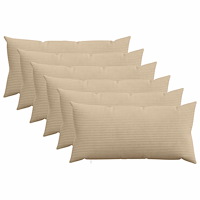 vidaXL Kuddöverdrag 6 st HEERLEN Taupe 40 x 80 cm manchester