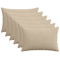 vidaXL Kuddöverdrag 6 st HEERLEN Taupe 50 x 75 cm manchester