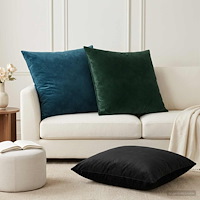 vidaXL Kuddöverdrag 2 st HEERLEN Svart 80 x 80 cm Sammet