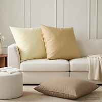vidaXL Kuddöverdrag 2 st HEERLEN Beige 80 x 80 cm Polyester