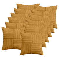 vidaXL Kuddöverdrag 12 st ALMELO Gul 40 x 40 cm manchester
