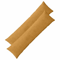 vidaXL Kuddöverdrag 2 st ALMELO Gul 40 x 145 cm manchester