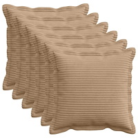 vidaXL Kuddöverdrag 6 st HOUTEN Brun 30 x 30 cm manchester