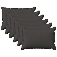 vidaXL Kuddöverdrag 6 st HOUTEN Mörkgrå 30 x 50 cm Faux Linne