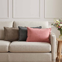 vidaXL Kuddöverdrag 6 st HOUTEN Rosa 30 x 50 cm Sammet