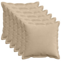 vidaXL Kuddöverdrag 6 st HOUTEN Taupe 40 x 40 cm manchester