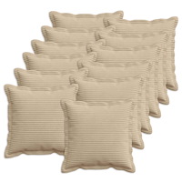 vidaXL Kuddöverdrag 12 st HOUTEN Taupe 40 x 40 cm manchester
