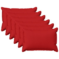 vidaXL Kuddöverdrag 6 st HOUTEN Röd 40 x 60 cm Faux Linne