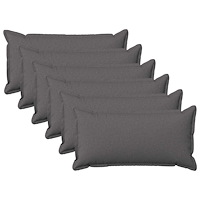 vidaXL Kuddöverdrag 6 st HOUTEN Ljusgrå 40 x 80 cm Faux Linne