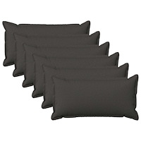 vidaXL Kuddöverdrag 6 st HOUTEN Mörkgrå 40 x 80 cm Faux Linne