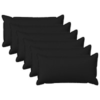 vidaXL Kuddöverdrag 6 st HOUTEN Svart 40 x 80 cm Faux Linne