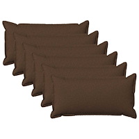 vidaXL Kuddöverdrag 6 st HOUTEN Brun 40 x 80 cm Faux Linne