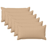 vidaXL Kuddöverdrag 6 st HOUTEN Gräddvit 40 x 80 cm Faux Linne