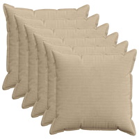 vidaXL Kuddöverdrag 6 st HOUTEN Taupe 70 x 70 cm manchester
