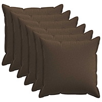 vidaXL Kuddöverdrag 6 st HOUTEN Taupe 80 x 80 cm Faux Linne