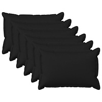 vidaXL Kudde med kudde HOUTEN 6 st Svart Faux Linne