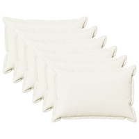 vidaXL Kudde med kudde HOUTEN 6 st Vit Faux Linne