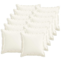 vidaXL Kudde med kudde HOUTEN 12 st Vit Faux Linne