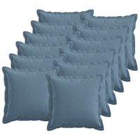 vidaXL Kudde med kudde HOUTEN 12 st Jeansblå Faux Linne