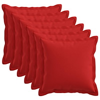 vidaXL Kudde med kudde HOUTEN 6 st Röd Faux Linne