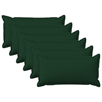 vidaXL Kudde med kudde HOUTEN 6 st Mörkgrön Faux Linne