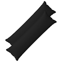vidaXL Kudde med kudde HOUTEN 2 st Svart Faux Linne