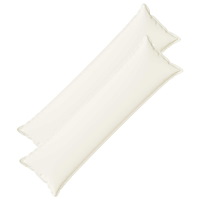 vidaXL Kudde med kudde HOUTEN 2 st Vit Faux Linne