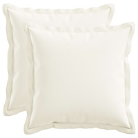 vidaXL Kudde med kudde HOUTEN 2 st Vit Faux Linne