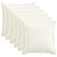 vidaXL Kudde med kudde HOUTEN 6 st Vit Faux Linne