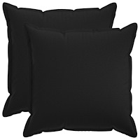 vidaXL Kudde med kudde HOUTEN 2 st Svart Faux Linne