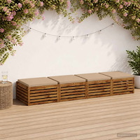 vidaXL 4-delade Sittdynor SOEST 4 st 100% Polyester Sand