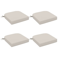 vidaXL 4-delade Sittkuddar SOEST 4 st 100% Polyester Vit