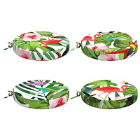 vidaXL 4-delade Sittdynor SOEST 4 st 100% Polyester Flerfärgsdesign