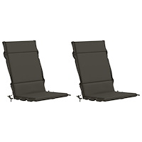 vidaXL 2-delade Höga Ryggstolsdynor GEMERT 2 st 100% Polyester