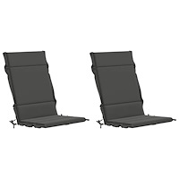 vidaXL 2-delade Höga Ryggstolsdynor GEMERT 2 st 100% Polyester