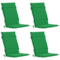 vidaXL 4-delade Höga Ryggstolsdynor GEMERT 4 st 100% Polyester Grön