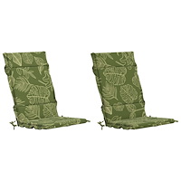 vidaXL 2-delade Höga Ryggstolsdynor GEMERT 2 st 100% Polyester