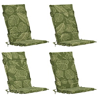 vidaXL 4-delade Höga Ryggstolsdynor GEMERT 4 st 100% Polyester