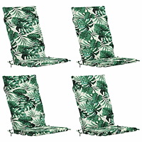 vidaXL 4-delade Höga Ryggstolsdynor GEMERT 4 st 100% Polyester