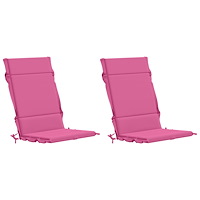 vidaXL 2-delade Höga Ryggstolsdynor GEMERT 2 st 100% Polyester Rosa