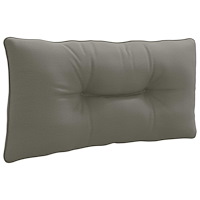 vidaXL Ryggkudde PUTTEN 100% Polyester Grå 70 x 40 x 10 cm