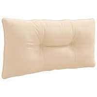 vidaXL Ryggkudde PUTTEN 100% Polyester Gräddvit 70 x 40 x 10 cm