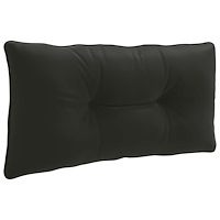 vidaXL Ryggkudde PUTTEN 100% Polyester Svart 70 x 40 x 10 cm