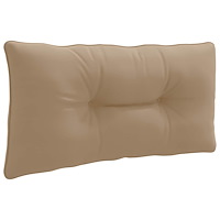 vidaXL Ryggkudde PUTTEN 100% Polyester Taupe 70 x 40 x 10 cm