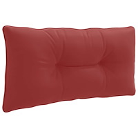 vidaXL Ryggkudde PUTTEN 100% Polyester Vinröd 70 x 40 x 10 cm