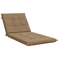 vidaXL Solstol Kudde GEMERT 100% Polyester Taupe 190 x 70 x 9 cm