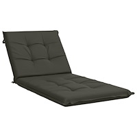 vidaXL Solstol Kudde GEMERT 100% Polyester Antracit 190 x 80 x 9 cm
