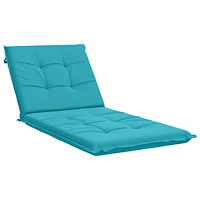vidaXL Solstol Kudde GEMERT 100% Polyester Turkos 190 x 80 x 9 cm