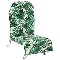 vidaXL Solsängkudde GEMERT 100% Polyester Bladmönster 55 x 135 x 6 cm