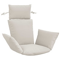 vidaXL Adirondack Kudde PUTTEN 100% Polyester Vit 60 x 145 x 10 cm